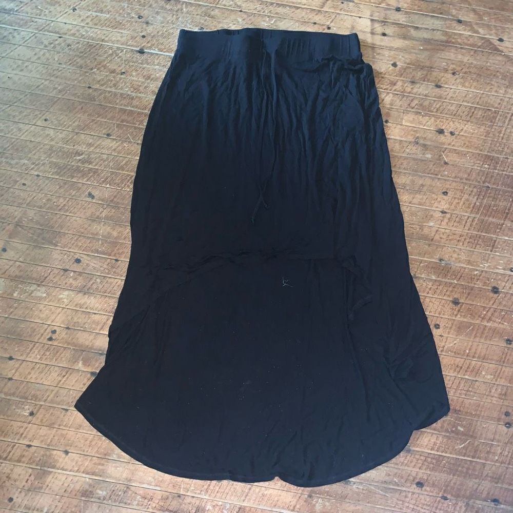 Torrid hi-low black knit elastic waist flowy beachy 1x skirt
